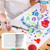 2 Sets Artist Brushes Nylon Wool Silver Gray Holder Watercolor Gouache Acrylic Painting Tool