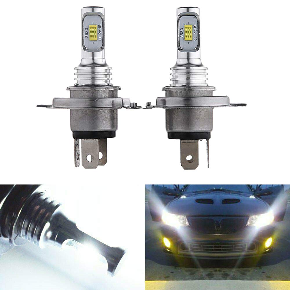 Katigan H4 9003 2 LED Headlight Bulb Kit with High Low Beam Bright 35W 4 6K White