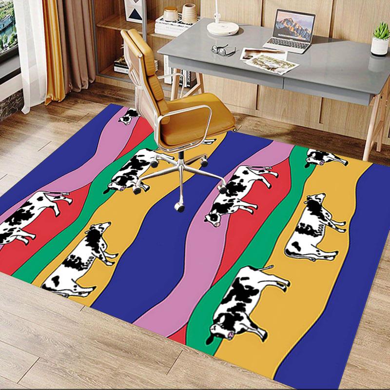 1PC cow pattern Non-Slip Floor carpet, suitable for Office, bedroomand playrooms. It can also be used as a sofa footrest cover-T103