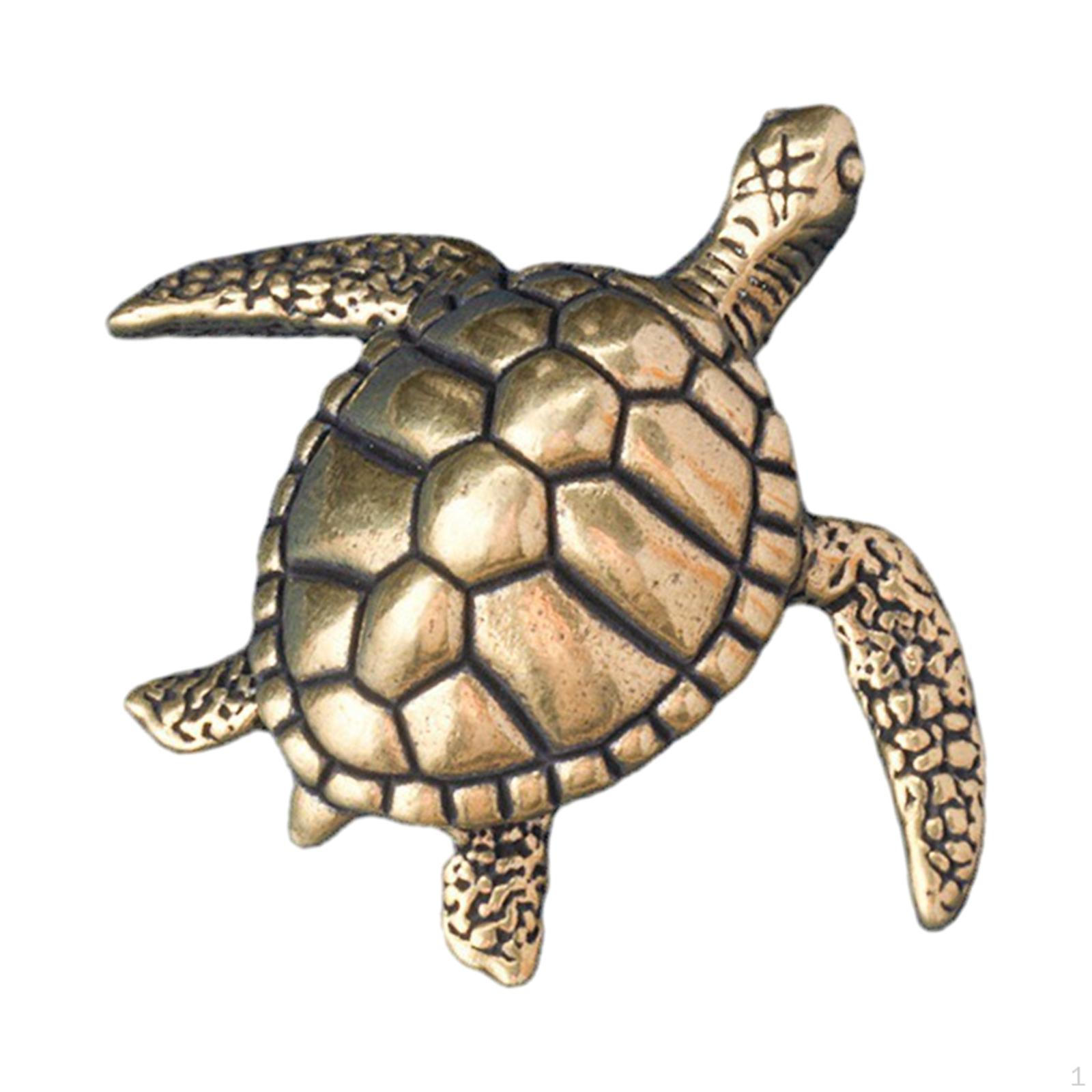 

Brass Mini Sea Turtle Sculpture Tea Pet Miniature Souvenir Cute DIY Terrarium Crafts for Bedroom