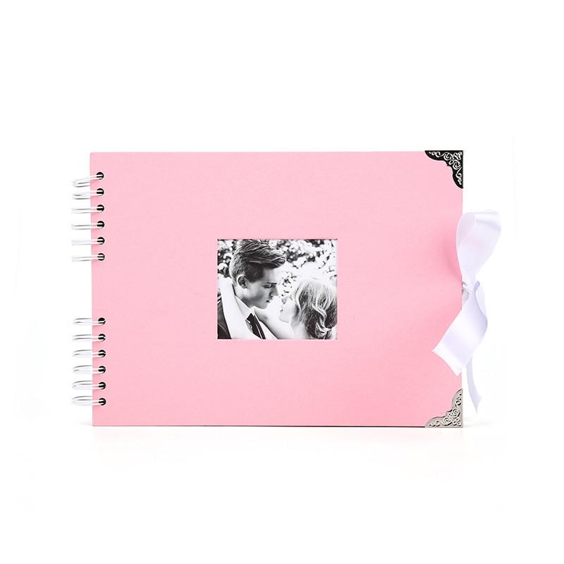Gør-det-selv Fotoalbum Med Sommerfuglebåndsbinding Til Bryllupsgave Og Rejs Minder