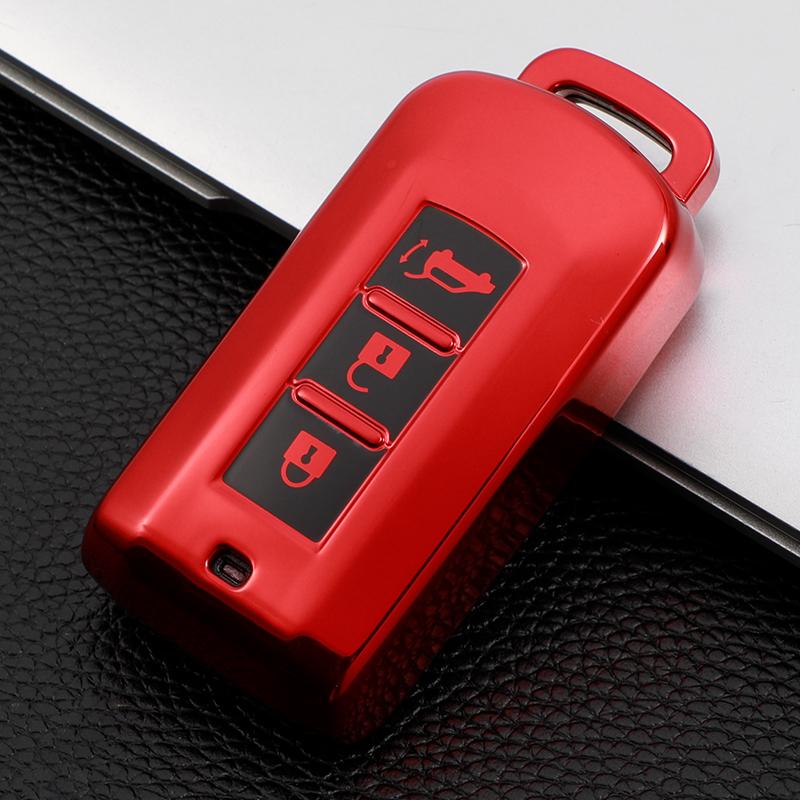 Soft TPU Car Remote Key Case Cover Shell For Mitsubishi Outlander ASX Pajero LANCER Sport Eclipse Cross Protective Fob Accessories