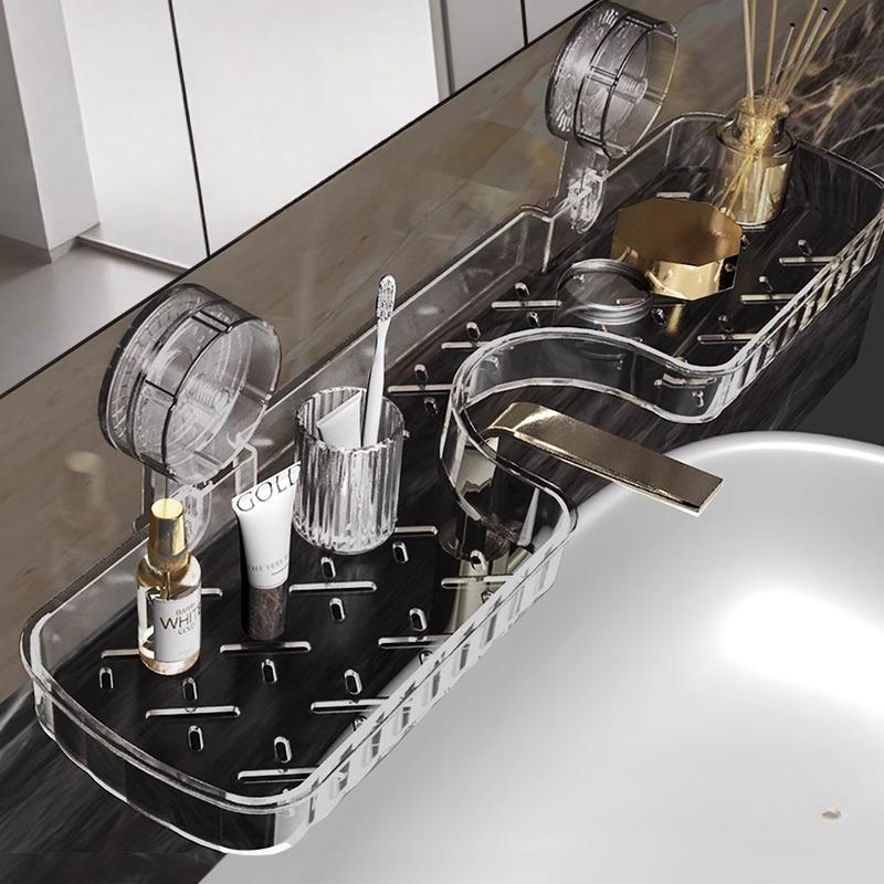 Bathroom Storage Rack, Faucet Suction Cup, Wall Mounted, Bathroom Toilet, Hand Wash, Washbasin, Wall Storage, Various Hanging Racks