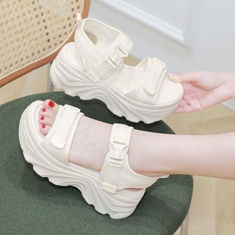 

Dad Sandals Soft-soled Anti-slip Thick-soled Sponge Sports Beach Shoes 35