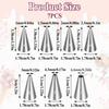 Jeffdad 7 Pcs Round Hole Piping Tips Set, Professional Stainless Steel Cupcake Frosting Nozzles Tool Russian Pastry Icing Dispensers Supplies for