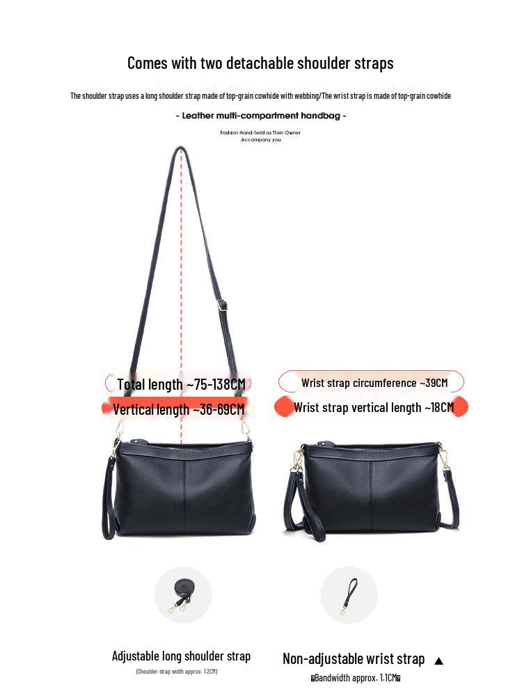 Echte Leder Damen Crossbody Handytasche - Stilvoll, Vielseitig, Große Kapazität, Kleines Quadratisches Design, 2026 Kollektion