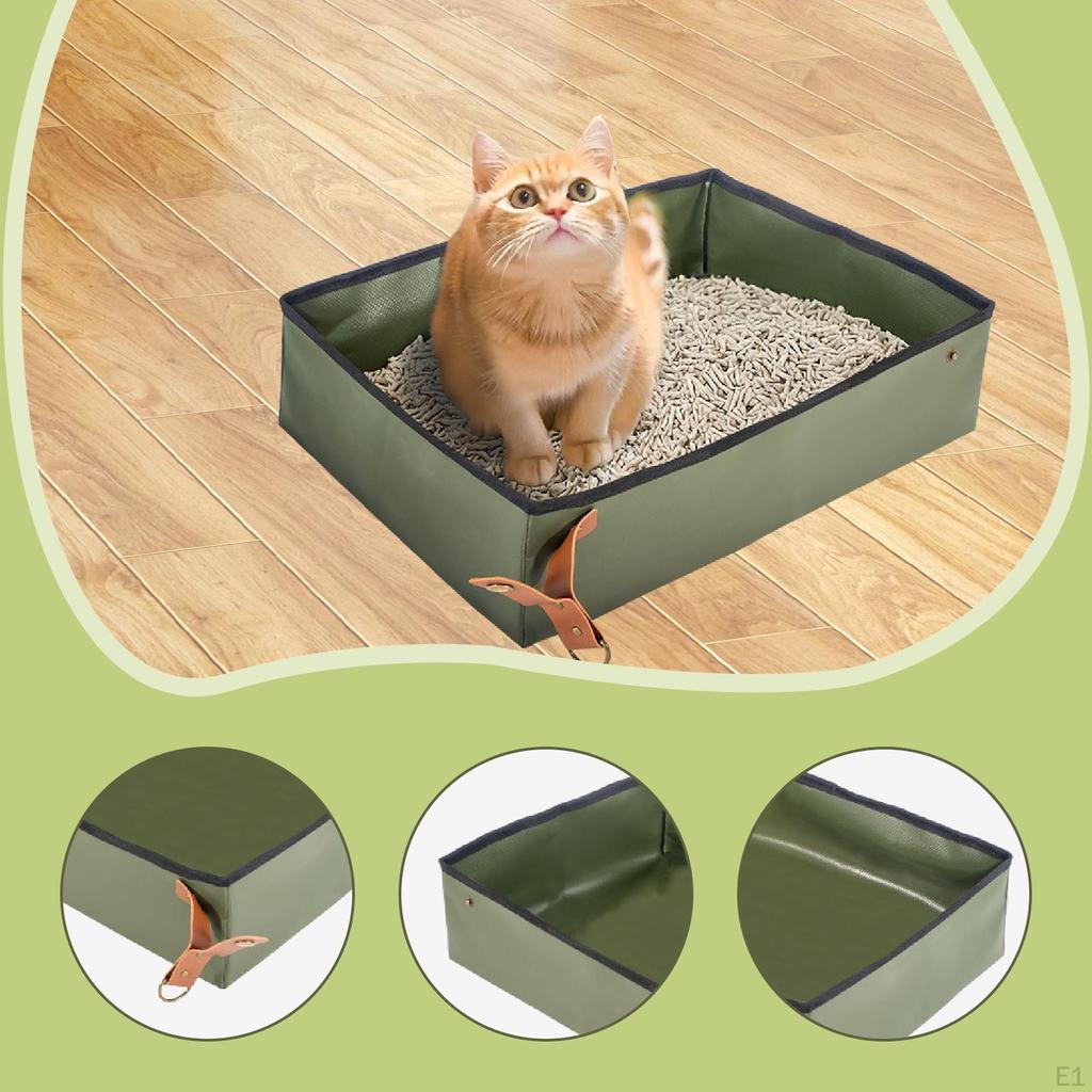 Cat Litter Box for on The Go, Foldable And Practical Cats