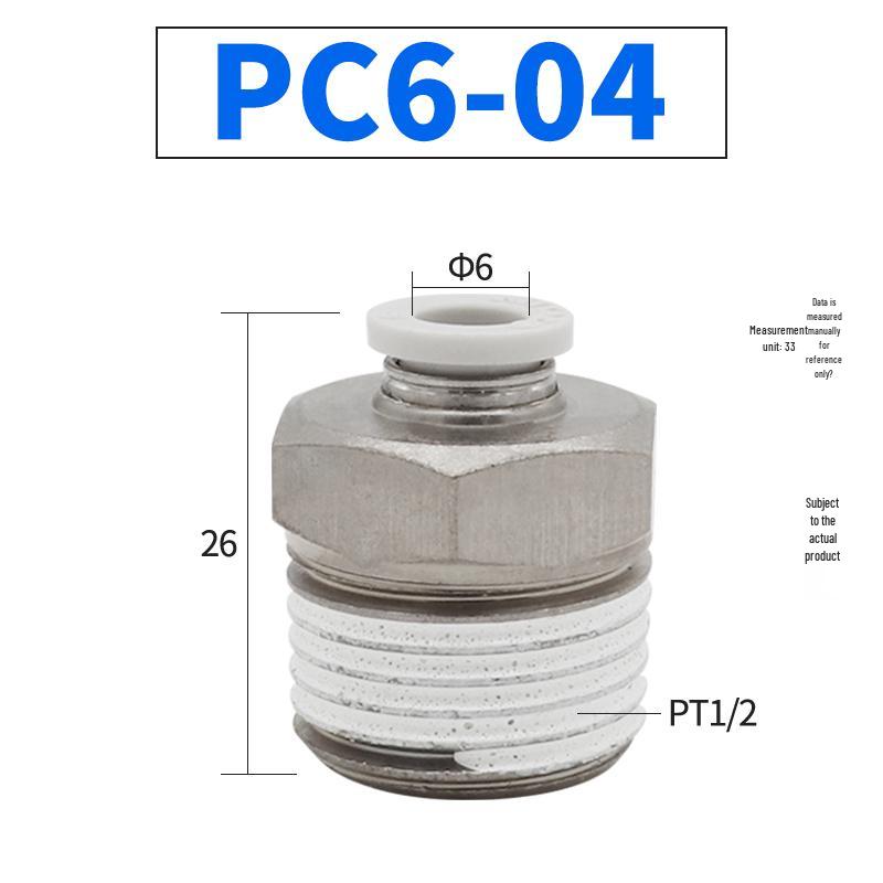 Yadake PC4-M5/PC6-01/PC8-02/PC10-03 Pneumatic Quick Connectors