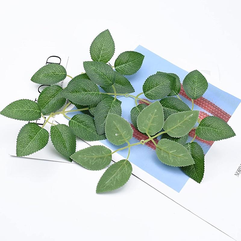 10/20/50 Stück/Los 6 Blätter/Stück Grünes Künstliches Blatt Blume Für Hochzeit Heimdekoration Laub DIY Scrapbooking Handwerk Kunstblume