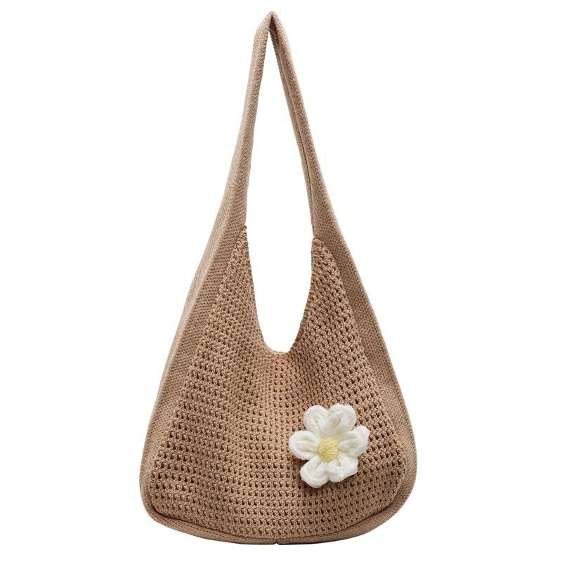 Knitted Bag Women's 2025 New Trendy Fashion Shoulder Bag Large Capacity Tote Bag Lazy Wind Beach Bag
