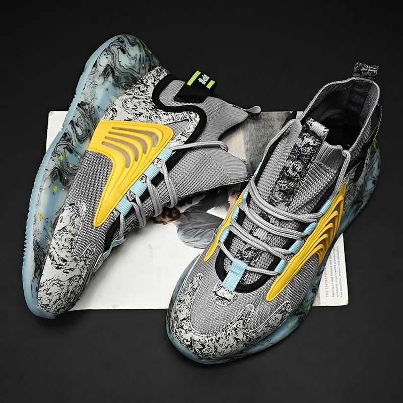 Men Boots Winter Snow Boots Plush Warm High Top Men Sneakers Fashion Sports Shoes Men Waterproof Non-Slip Tennis Shoes Male