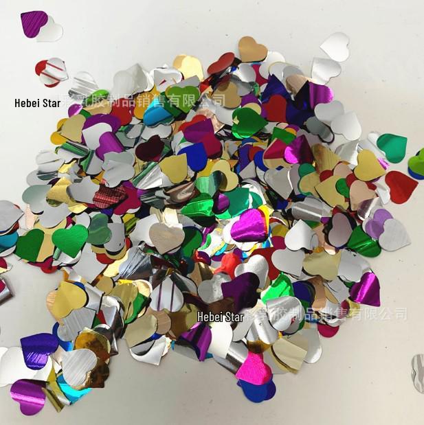 Colorful Transparent Confetti Balloon Filler - 1.5cm Round, 500g for Wedding Decor