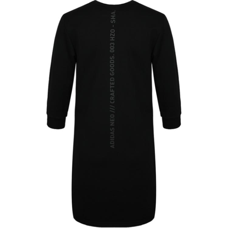 Adidas Neo Fashionable Comfortable Soft Skin-Friendly Long Sleeve Dress Women dress Black DU2376