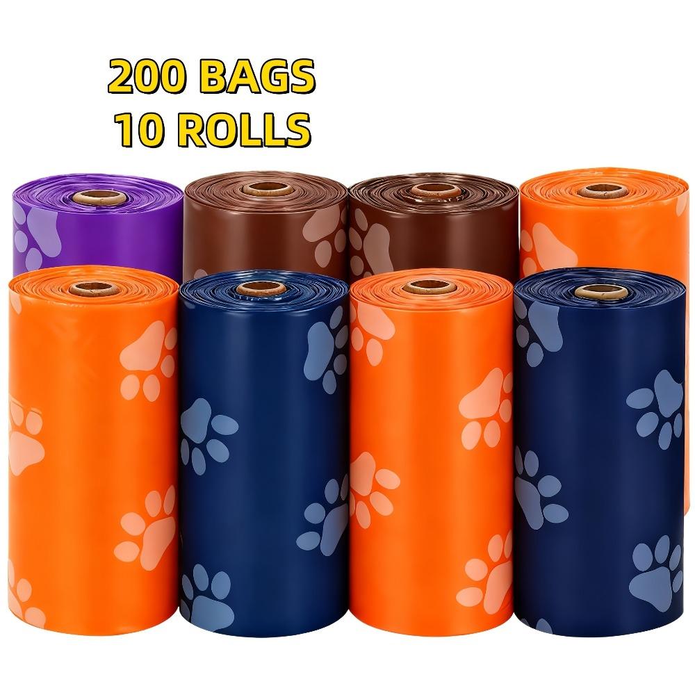300 יחידות/20 גלילים שקיות פדלים לכלבים רב-צבעוניות, שקיות פסולת כלבים בצבעים חסומים מינימליסטיים, סט בהיר משולב רב-צבעוני, קל לשליפה