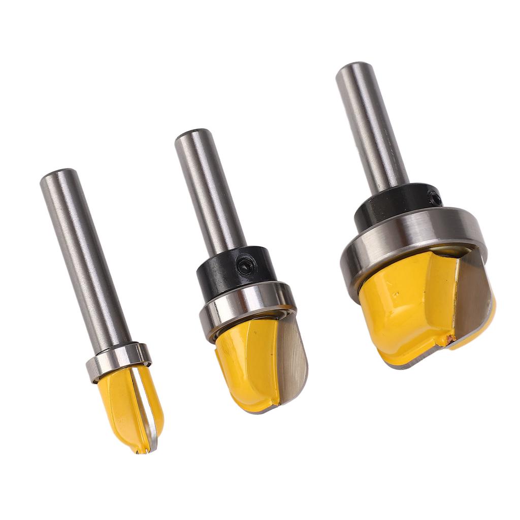 3Pcs Router Bit 8mm Round Shank Bowl and Tray Router Bit Cutter for Cutting Woodworking