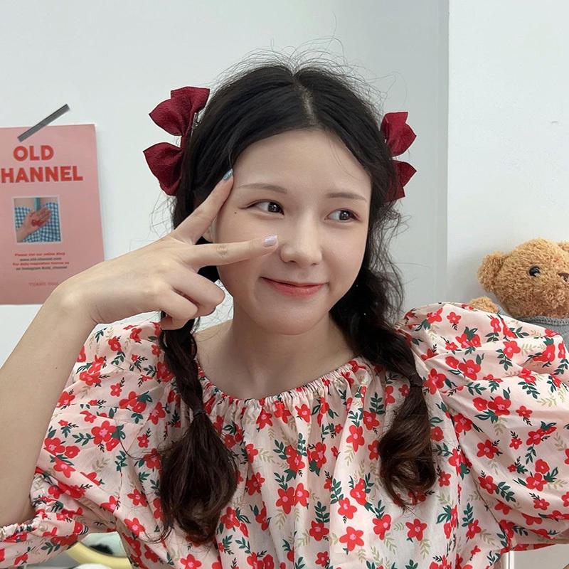 2PCS New Lovely Princess Black Red Bow Girls Hairpins Children Headwear Hairgrip Hair Clips Barrettes Hair Accessories