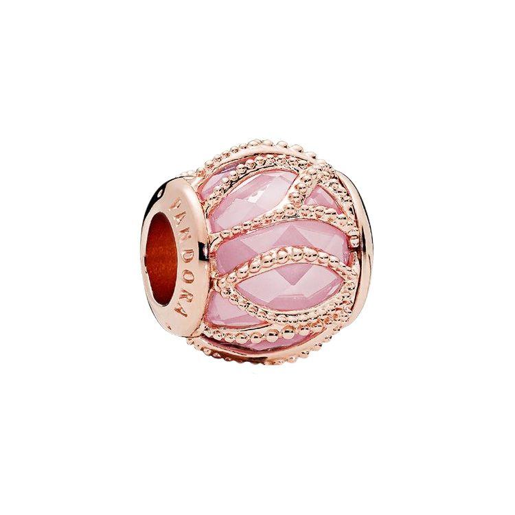 Pandora Pink Interwoven Halo Light Luxury Girls Heart Women Jewelry 781968PCZ