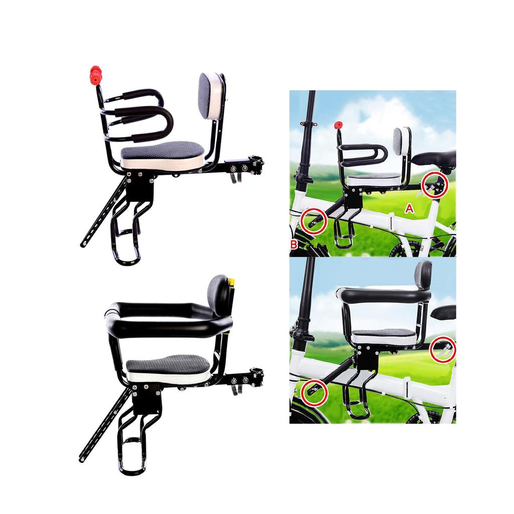 Kids Bike Front Seat Heavy Duty Baby Carrier for Bicycle Riding Outdoor
