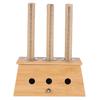 Healing Therapy Massager Bamboo Mild Moxibustion Box Moxa Roll Stick Burner Holder Case(3 Holes