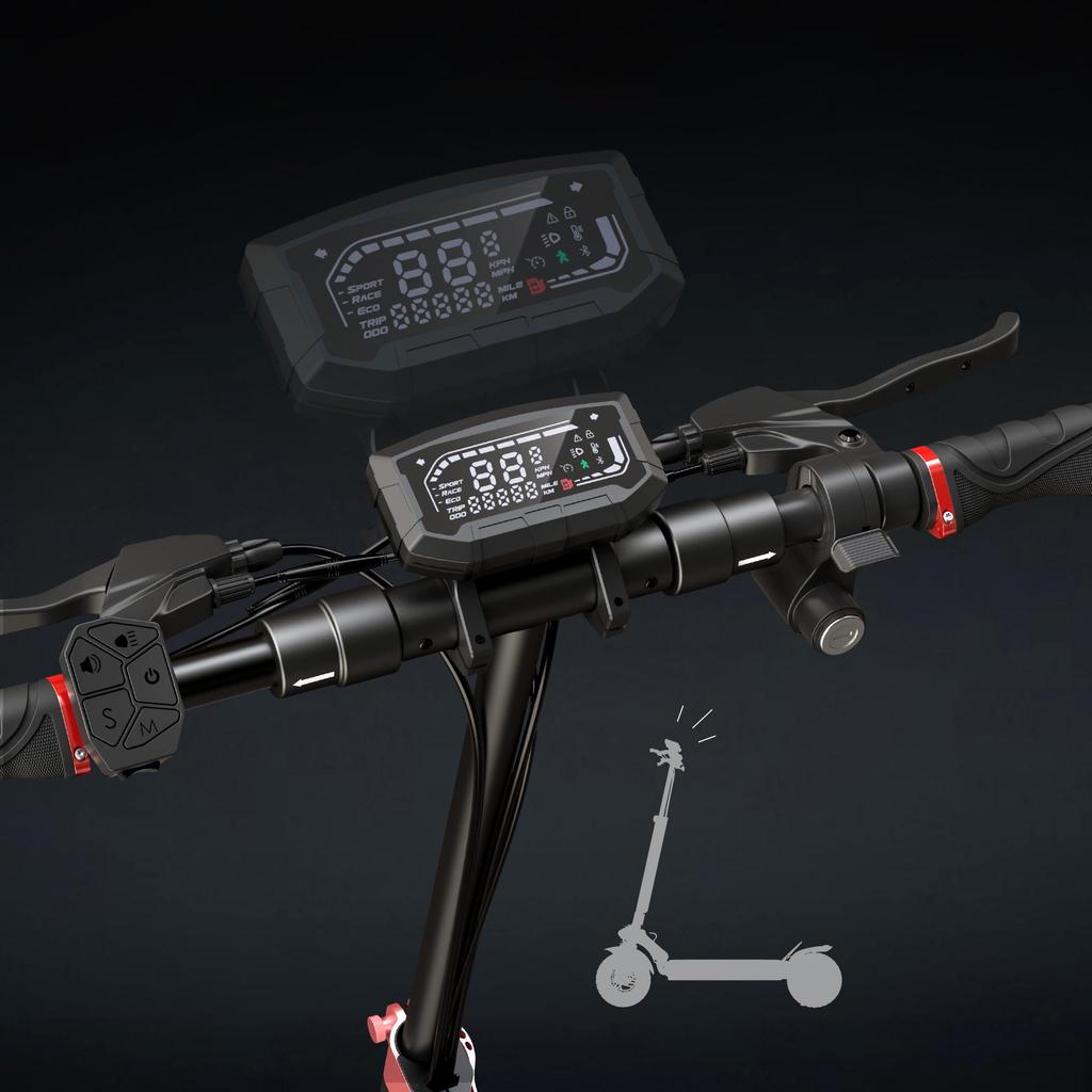 iScooter iX4 electric scooters powerful 800W LED 10" with app 48V15Ah for 40~45Km Off-road tires for adults 150KG
