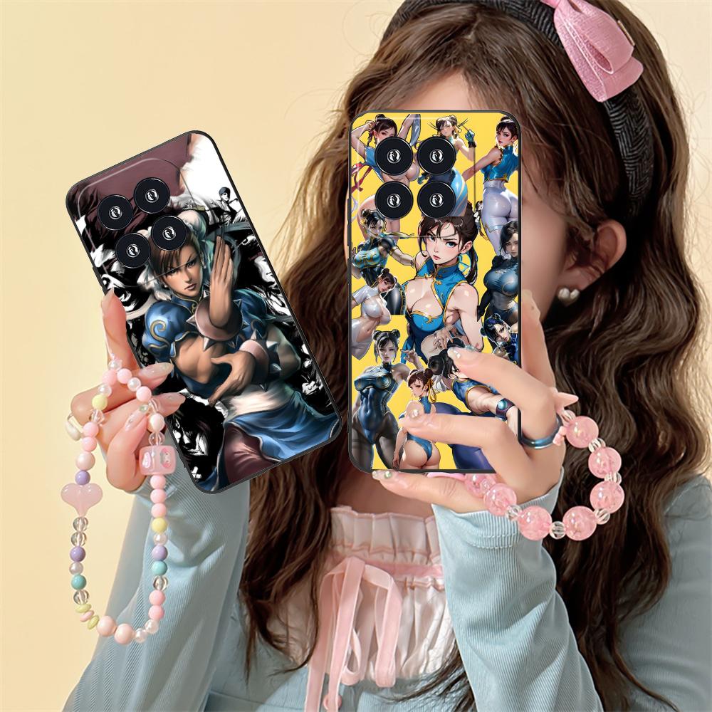 Street Fighter Chunli Phone Case for Xiaomi 15 14 13 12 Mi 11 T Ultra Lite Pro S X 5G Colorful Printing Cover Cellphones Cover