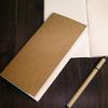 Standardowy notes podróżny, 21x11, Strony z papieru kraftowego zszywane siodłowo
