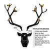 Metal Wall Mounted Deer Head Wall Hanging Home Decoration Perfect for Living Room Hotel Restaurant Bedroom