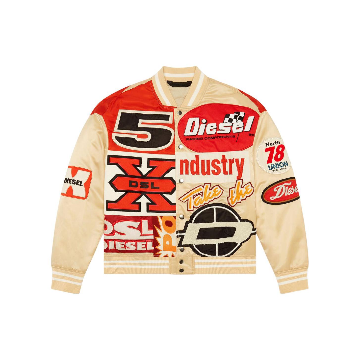 DIESEL Jackets Men`s Beige Baseball Collar