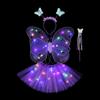 Luminous Wings Flashing Butterflys Skirt Lights Suits LED Children Costume Toys Girls Angel Children Fairy Props Photography Toy
