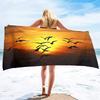 Beach Towels Retro Autumn Spring Birds Soft Towel Multipurpose Bathroom Beach Towel Oversized Beach Blanket Sand Free Towel