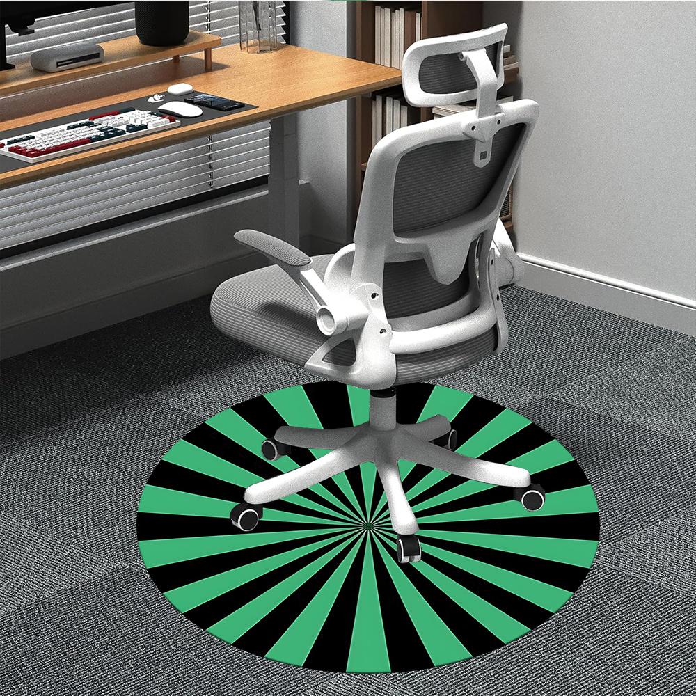 

1pc Sunburst Pattern Office Round Area Rug, Indoor Mat Suitable ForOffice, Under Office Chairs Bedroom Living Room Home Decor, Room Decot067 80cm by 80cm