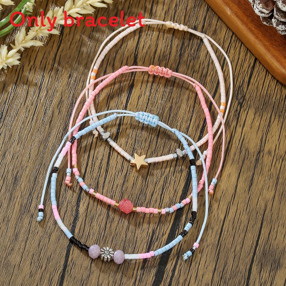 Bohemian Style Beaded Bracelet Set With Glass And Alloy For Women Gift Ideas