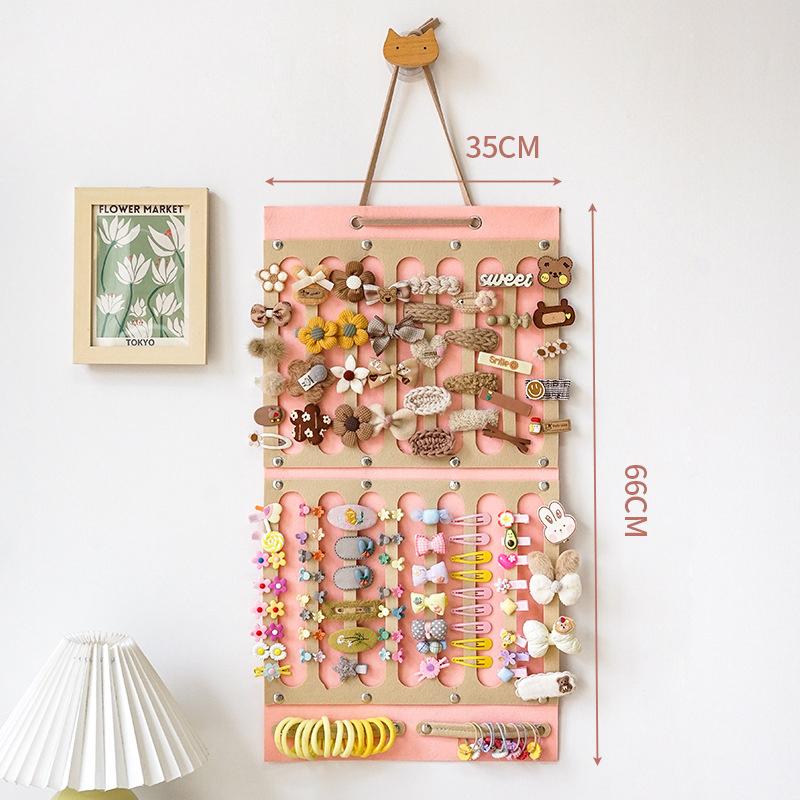 Hair Bows Organizer Large Capacity Headband Holder Wall Hanging Hair Clip Storage Hanger Space Saving Hair Girls Room Wall Decor