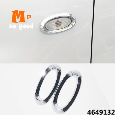 ABS Chrome For Nissan Cube Juke Leaf Note Micra March Side Light Turn Signal Lamp Cover Trim Car Styling Sticker