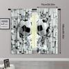 2pcs   Print Curtains  print Football Printed Versatile Durable Polyester (without rod) Art Deco Festive Perfect for Room