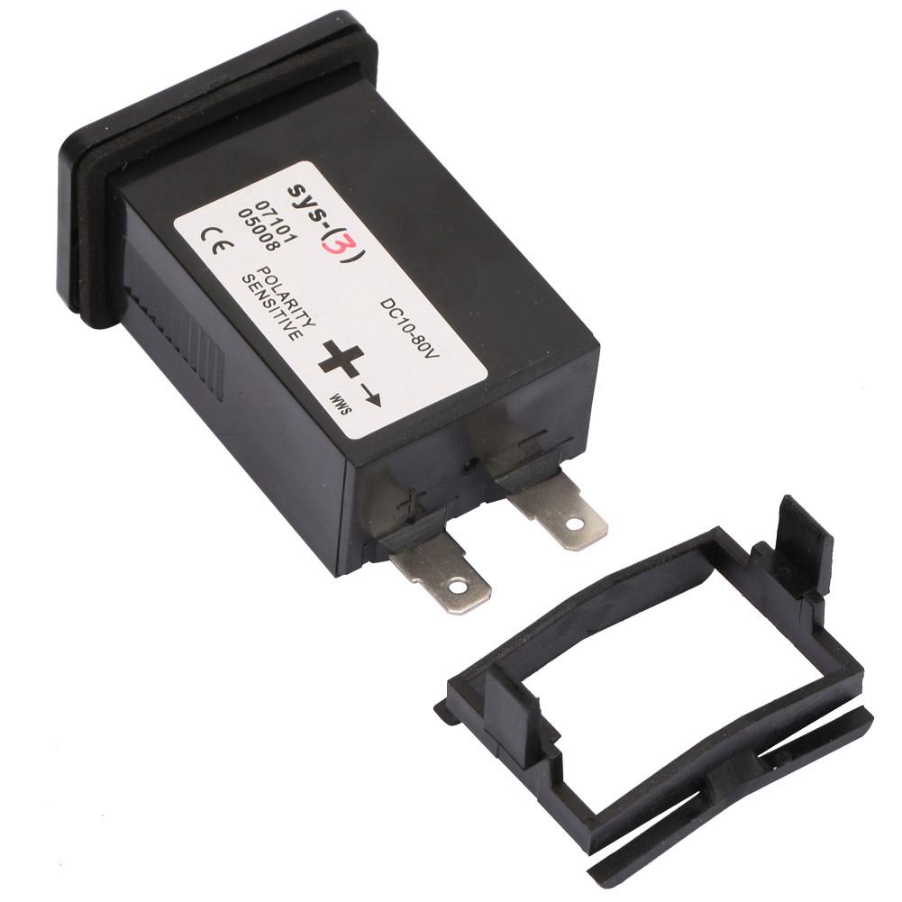 10-80V AC/DC 99999.9 Hours Quartz Hour Meter SY-3 Time Counter for Engine Generator Time Counting