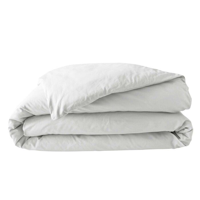 Housse De Couette 2 Personnes 240 X 220 Cm – Percale De Coton 78 Fils – Blanc