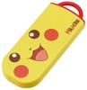 Conjunto Trio de Deslizantes Antibacterianos Skater Design Rosto do Pikachu Pokemon Feito no Japão Infantil (Marmita Hashi, Colher, Garfo) - - (TACC2AG-A)