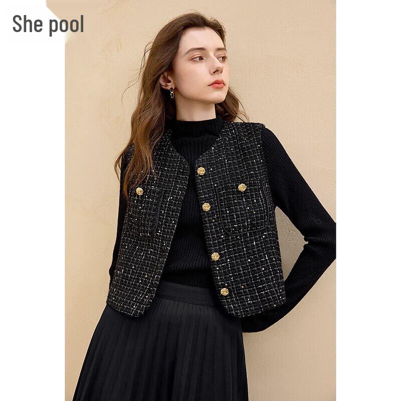 French Chic Plaid Layered Vest for Women