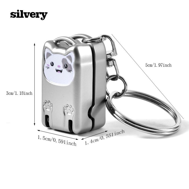 Nail Clippers Keychain Stainless Steel Mini Nail Trimmer Travel Fingernail Toenail Cutter with Key Ring Portable Grooming Tool