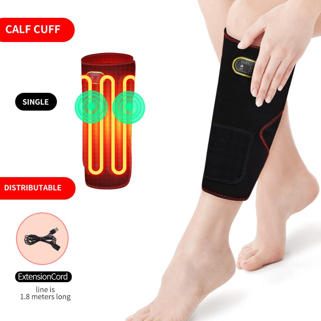 USB Heated Leg Warmer Full Wrap Multi Mode Vibration Kneading for Sports Muscle Strain Relief Unisex Cold Protection