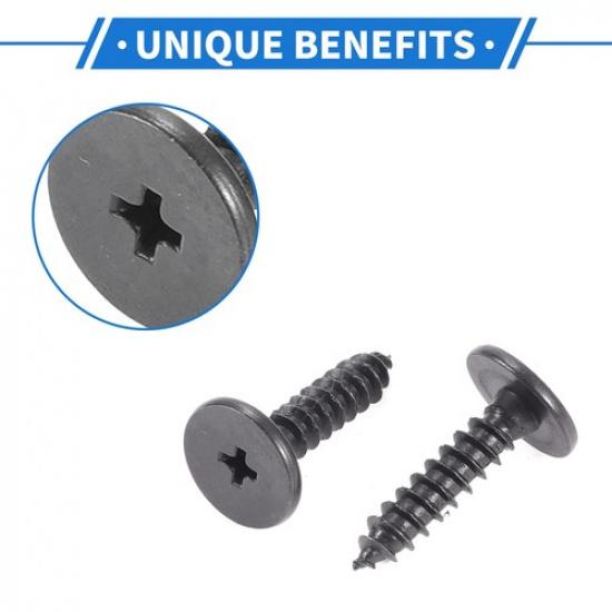 25 Pcs Car Fender Liner Splash Shield Bumper Cover Screw for Honda Accord
