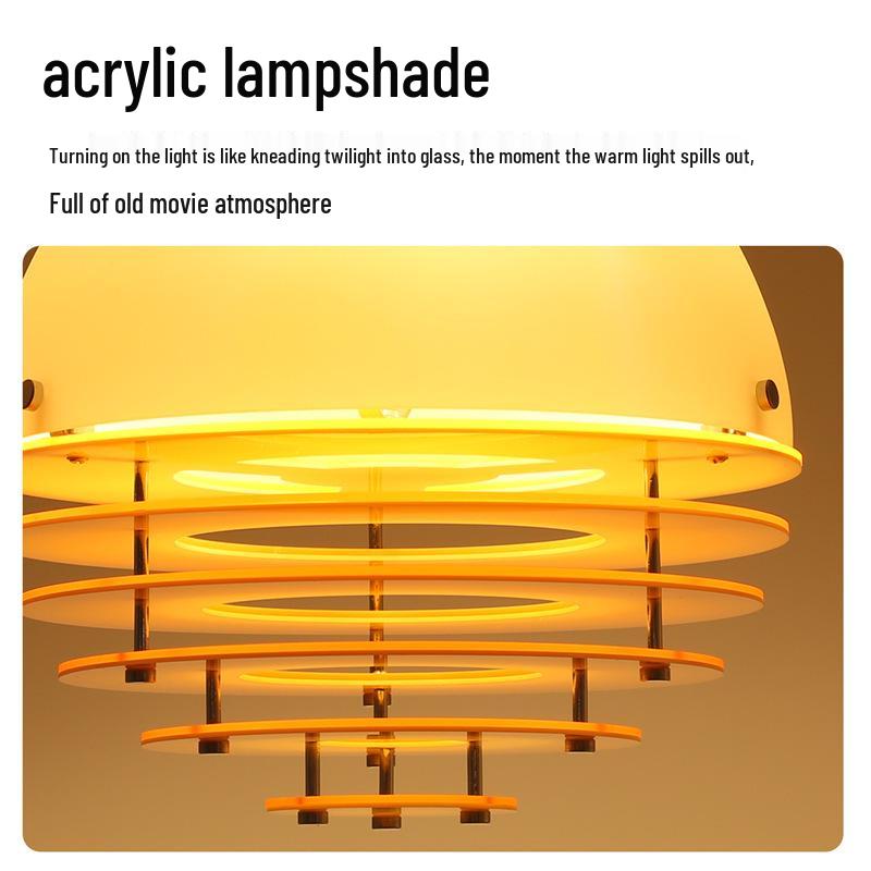 Retro Sunset Orange Pendant Light for Warm Bedrooms, Dining Rooms, and Tea Shops