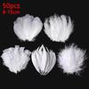 8-15Cm Feathers Long Decoration Bulk White Plume 50Pcs Chicken Goose For Massage Pictures Tree Dreamcatcher Crafts Plumas Small