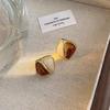 Autumn Winter 2025 High-End Maillard Color Block Coffee Ear Clips and Stud Earrings for Women