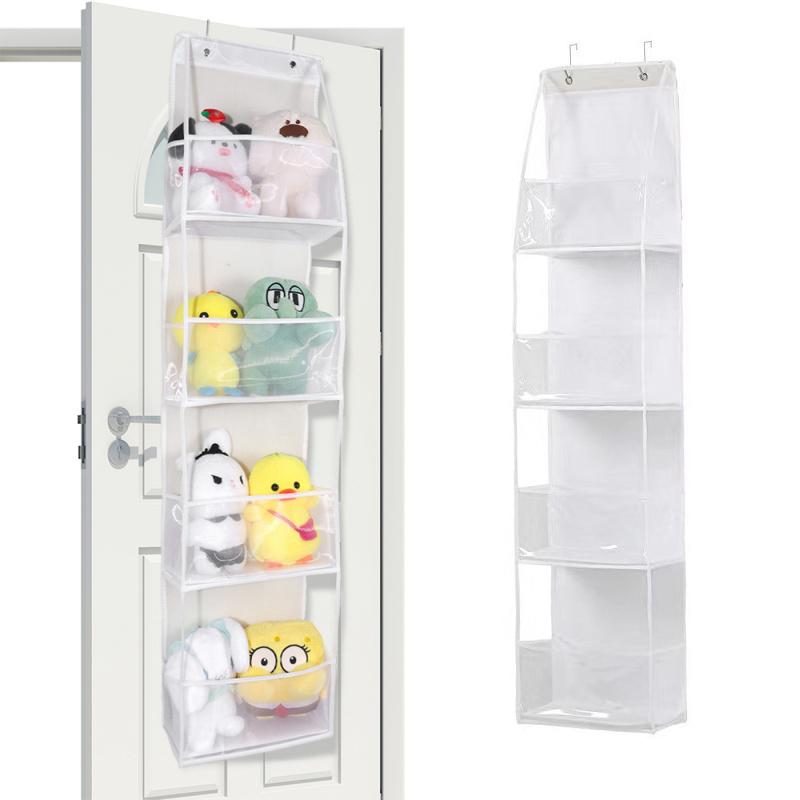 

4/6Tier Over The Door Organizer Miscellaneous Clothes Toy Hanging Storage Bag With Mesh Pockets Shelves For Closet Bedroom Dorm