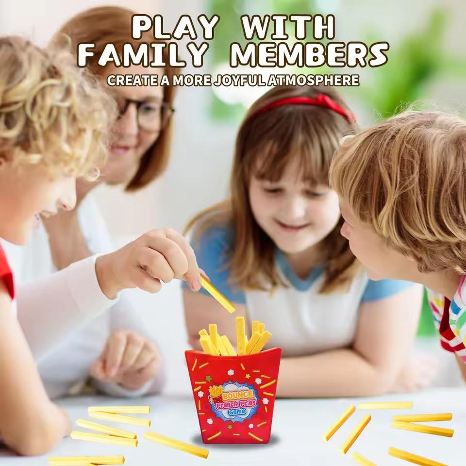 Flying French Fries Desktop Game Draw French Fries Toy Party Multiplayer Tabletop Game Prank Bounce  Fries Interaction Games