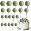 20pcs Colorful Balls Cake Topper for Wedding Birthday Party Cake DIY Decoration Mini Balloons Cupcake Insert Sticks Baby Shower