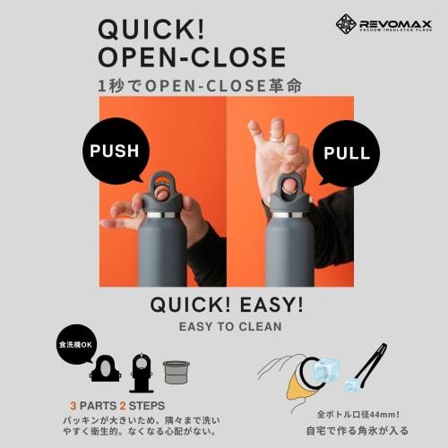 [REVOMAX Official] 16oz 473ml Carbonated Stainless Steel Bottle, Keeps Drinks Hot for 18 Hours, Cold for 36 Hours, Vacuum Insulated, Gift Idea, REVOMA