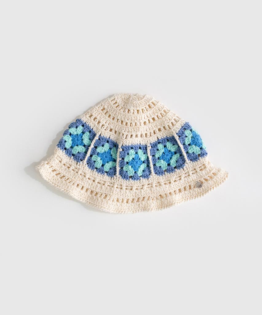 Melimotibeu Flower Doily Crochet Hand Knitted Hat (White)